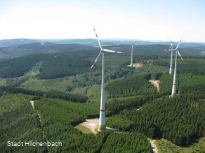 Windpark Hilchenbach von oben